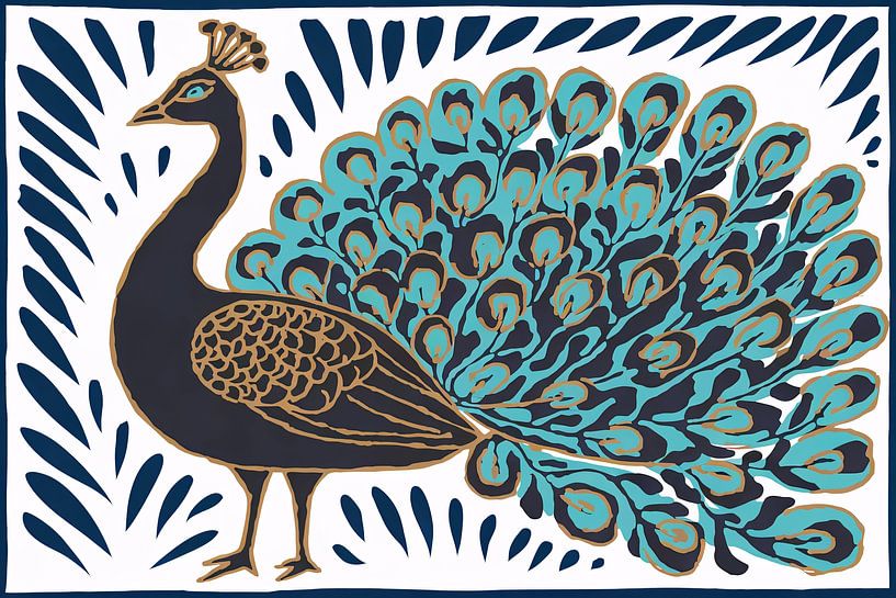 Stylish peacock in luxurious colours by Art & Soul Creations