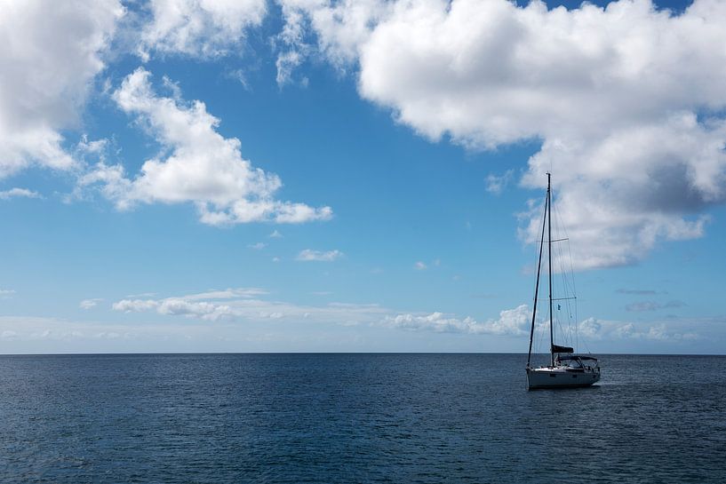 At anchor off Saint Kitts by Margot van den Berg