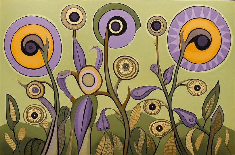 Abstract Flower Field | Harmony in Colour by Karina Brouwer