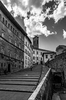 Silhouette Photographie Homme Escalier Spoleto Italie
