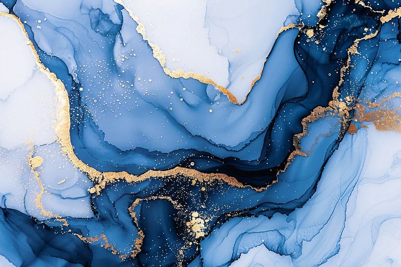 Luxuriöse Marmortexturen mit goldenen Details von Art & Soul Creations