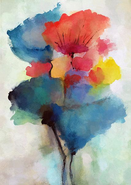 Colorful Tulips by Angel Estevez