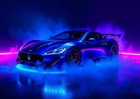 Maserati MC20 Dunkelblau Neon