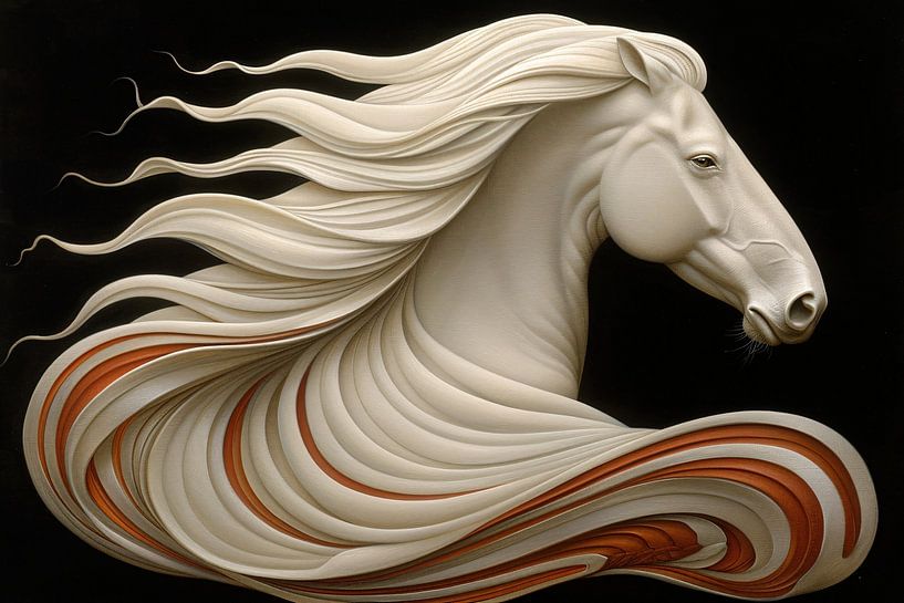 Unique digital artwork of graceful horse by Art & Soul Creations