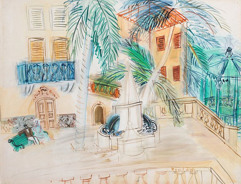 Raoul Dufy - Paar auf einer Bank, Place d'Hyères (circa 1928) von Peter Balan
