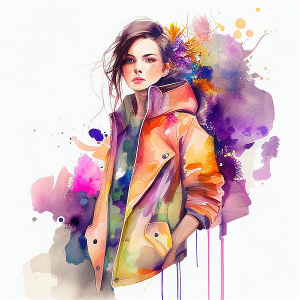 Color Splash Jacket Portrait by Chromatic Fusion Studio