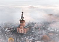 A blanket of fog over Nijmegen