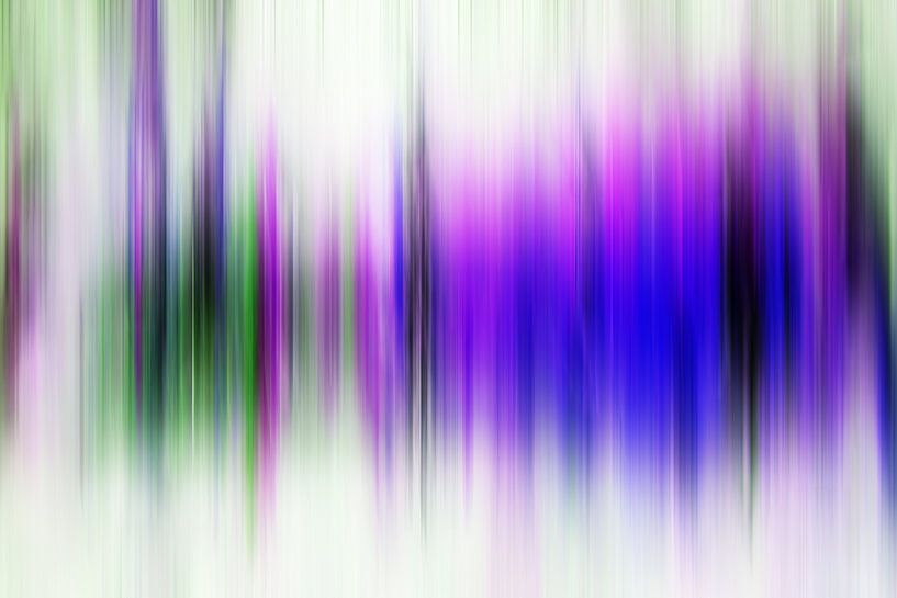 Modernes, abstraktes digitales Kunstwerk in Lila-Grün von Art By Dominic