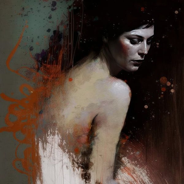 Média mixte portrait vintage par Carla Van Iersel