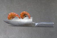 Messer mit Garnelen