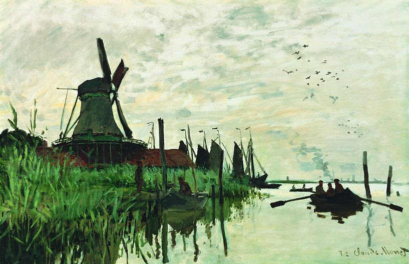 Mühle bei Zaandam, Claude Monet von Meisterhafte Meister