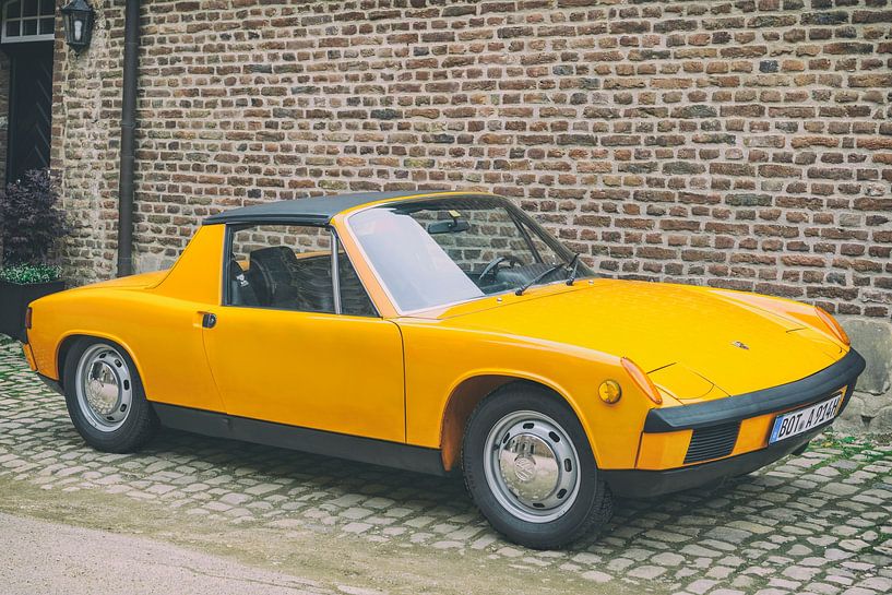 Porsche 914 classic sports car in bright orange by Sjoerd van der Wal Photography