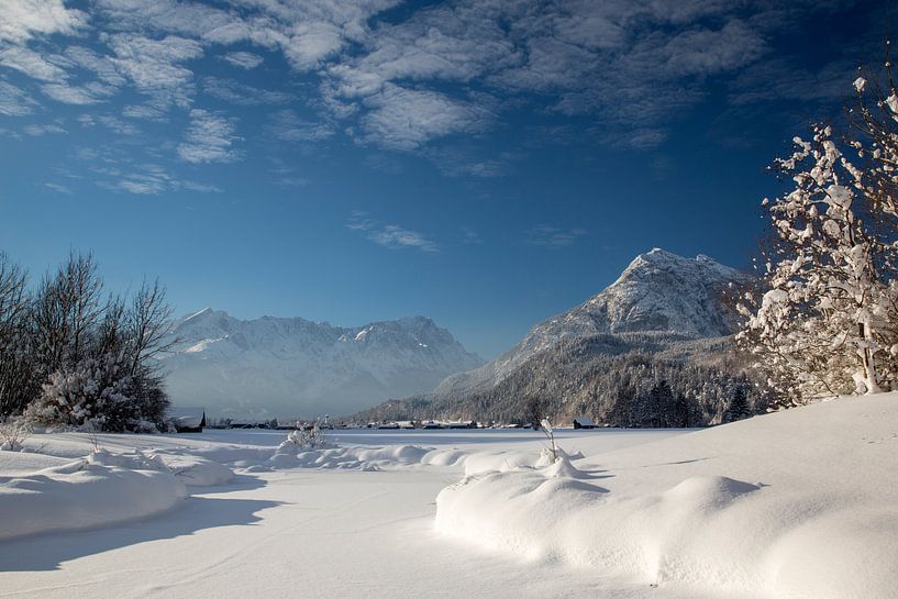 View to the &quot;Zugspitze&quot; near Farchant by Andreas Müller