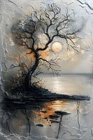 Peinture blanche | Peinture arbre de vie | Peinture blanche