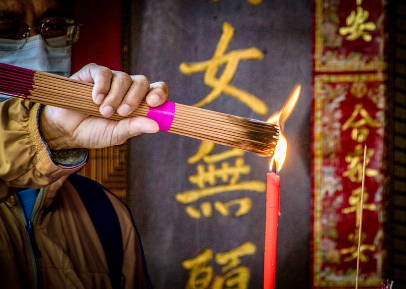 Lighting incense by Marlies Gerritsen Photography