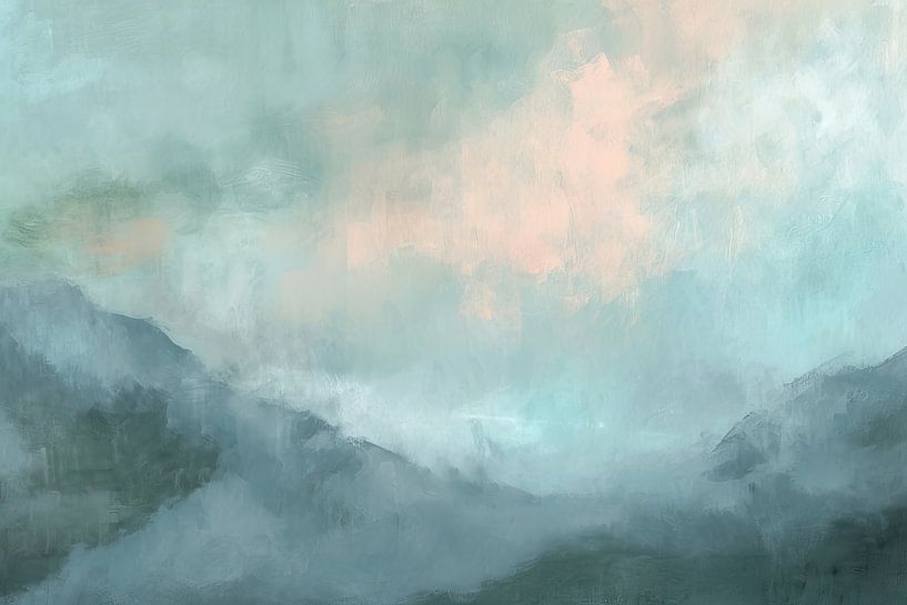 Abstract Berglandschap van Kunst Kriebels