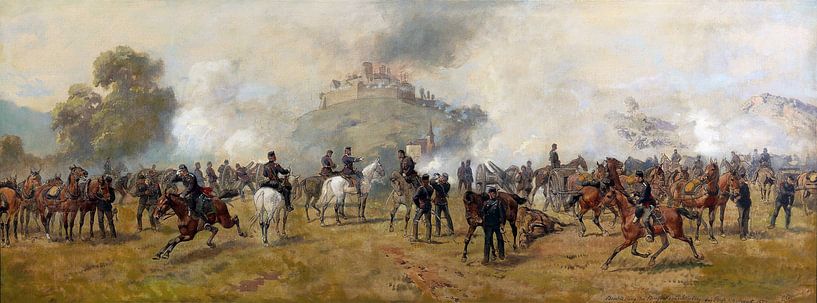 Beschießung der Festung Lichtenberg durch württembergische Artillerie - 1890, louis-braun von Atelier Liesjes
