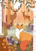 De vos in het bos (oranje)