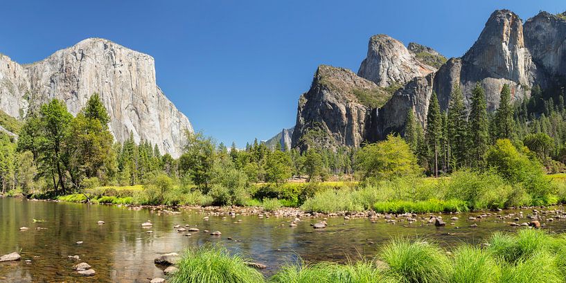 El Capitan und Merced River im Yosemite Valley, Yosemite-Nationalpark, Kalifornien, USA von Markus Lange
