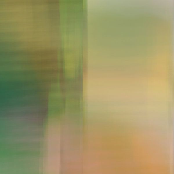 Veelkleurig metallic abstract in groen, roze, geel. Neonverloop II van Dina Dankers