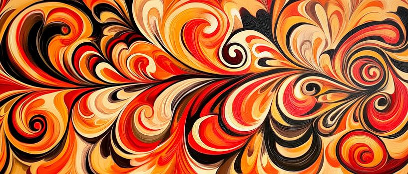 Kleurrijke abstracte swirl-kunst van Poster Art Shop