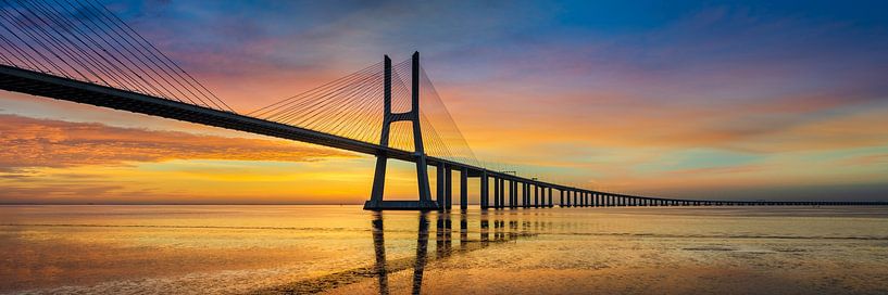Vasco-da-Gama-Brücke in Lissabon, Portugal von Michael Abid