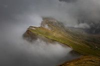 Seceda eingehüllt in eine Schicht von Wolken