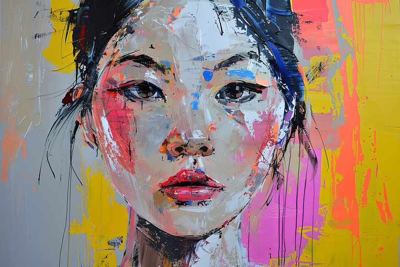 japanese painterly portrait by Egon Zitter