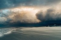 Threatening clouds above the beach of Terschelling
