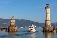 Harbor exit Lindau on Lake Constance