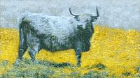 Schottischer Highlander in Van-Gogh-Farben