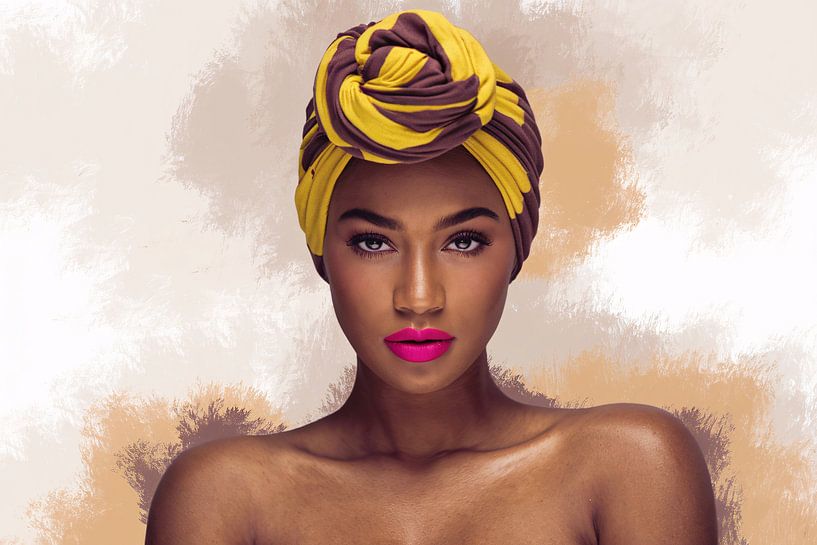 Femme avec un foulard coloré par Imperial Art House