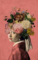 Meisje met de Parel - the Floral on Pink Edition