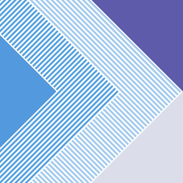 Abstract Retro Geometry Blue Grey by FRESH Fine Art