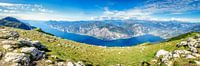 Panorama vom gesamten Gardasee vom Monte Baldo, Altissimo aus