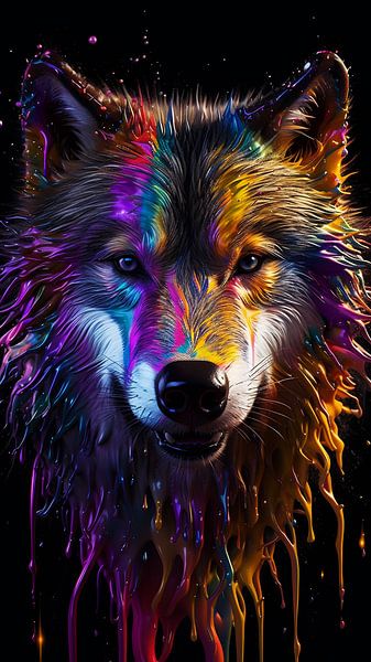 Chromatic Drip Wolf par P U F F Y