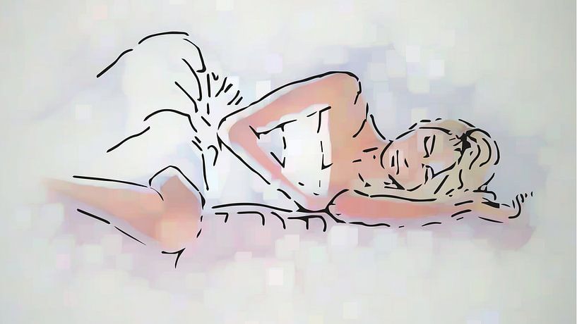 Sleeping lady, sleeping woman, femme endormie by Yke de Vos