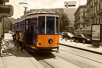 Karakteristieke tram in Milaan