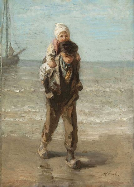 Pick-a-Back, Jozef Israëls von Meisterhafte Meister