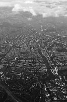Centre d'Amsterdam dans la lumière du soir (Monochrome)