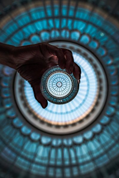 Boule de cristal à la main et grand dôme en verre turquoise par Fotos by Jan Wehnert