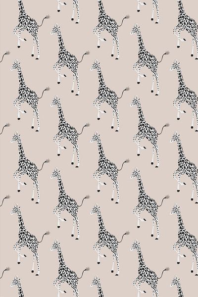 Giraffe pattern by Walljar