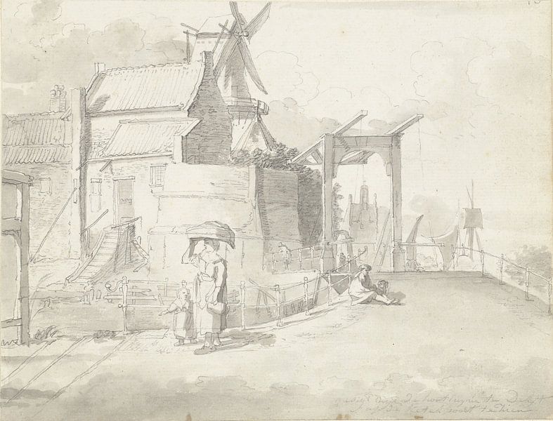 Blick auf den Ketelpoort in Delft, Johannes Huibert Prins von Marieke de Koning