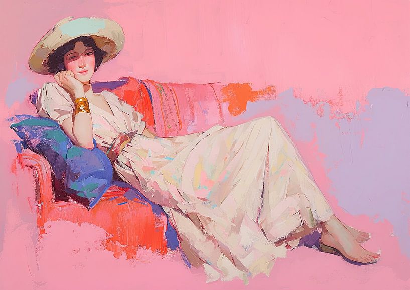 Porträt einer Frau von Blickfänger Gemälde