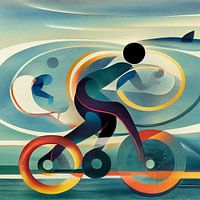 Triathlon, swimming, cycling and running