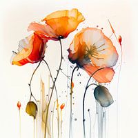 Abstrakte Mohnblumen