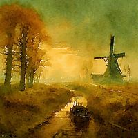 Mystische niederländische Landschaft