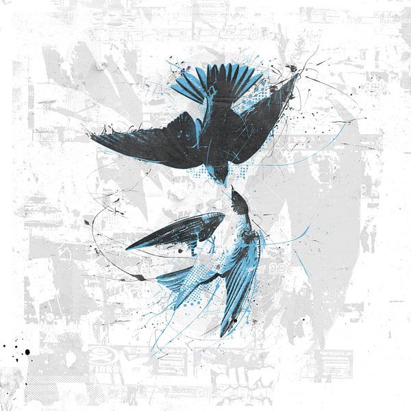 Spiraling birds by Teis Albers