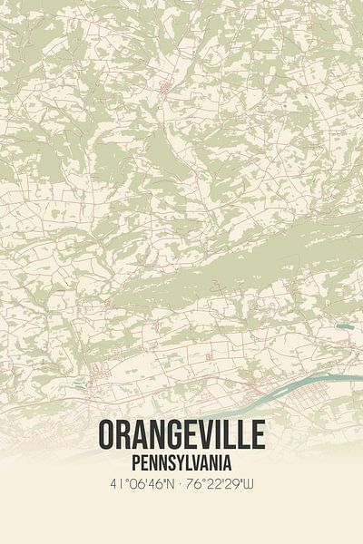 Vintage map of Orangeville (Pennsylvania), USA. by Prints of Place