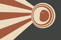 Graphic abstract sun